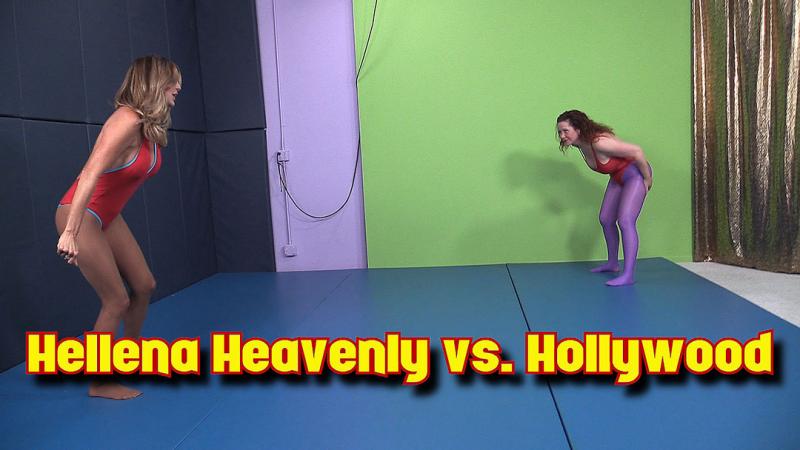 Hollywood vs. Hellena Heavenly Leotard & Tights Knockout Wrestling!