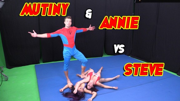 Mutiny & Annie Cruz vs. Steve - Mixed Wrestling!